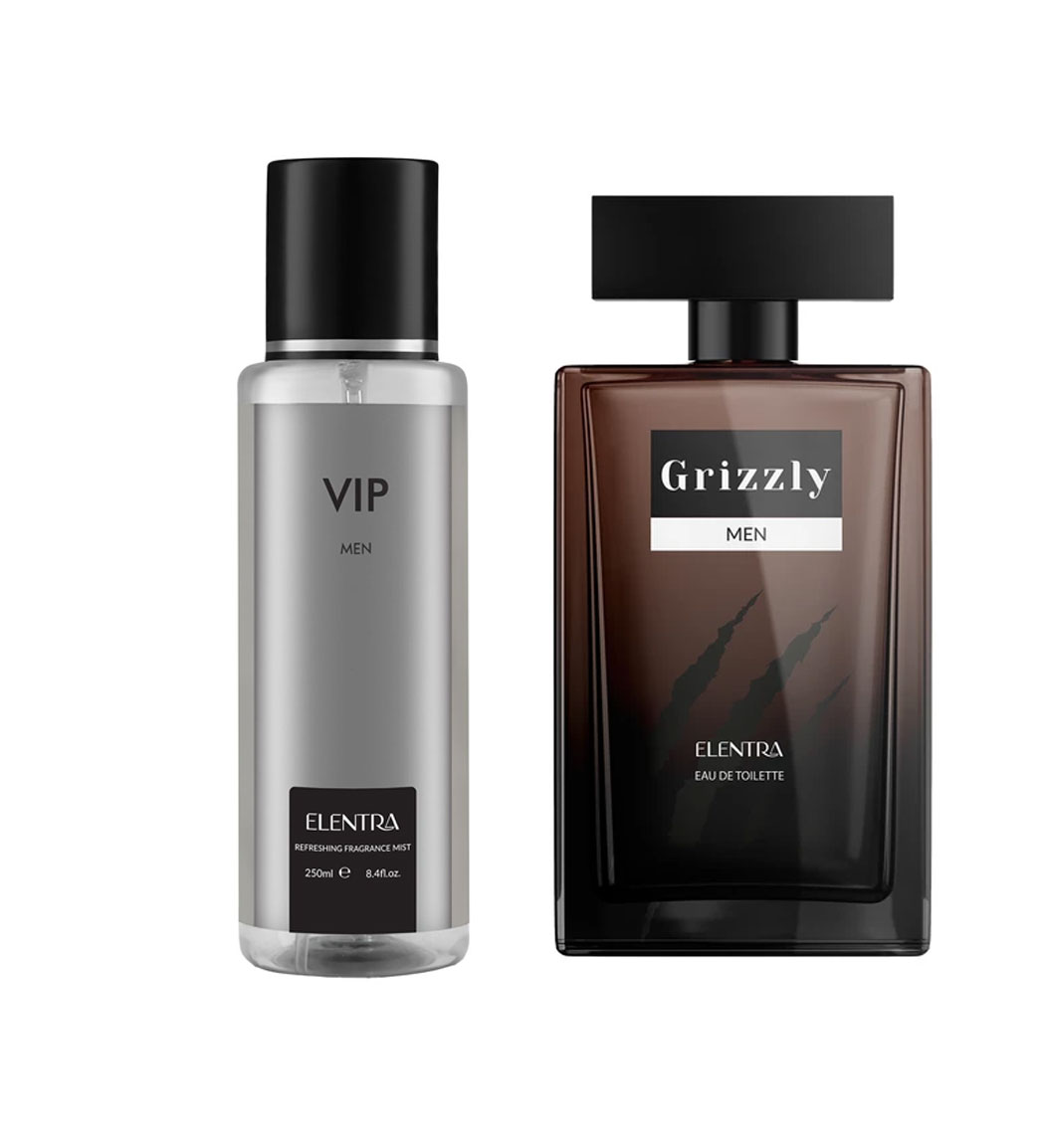 ادو تویلت مردانه مدل Grizzly به همراه بادی اسپلش مردانه مدل Vip