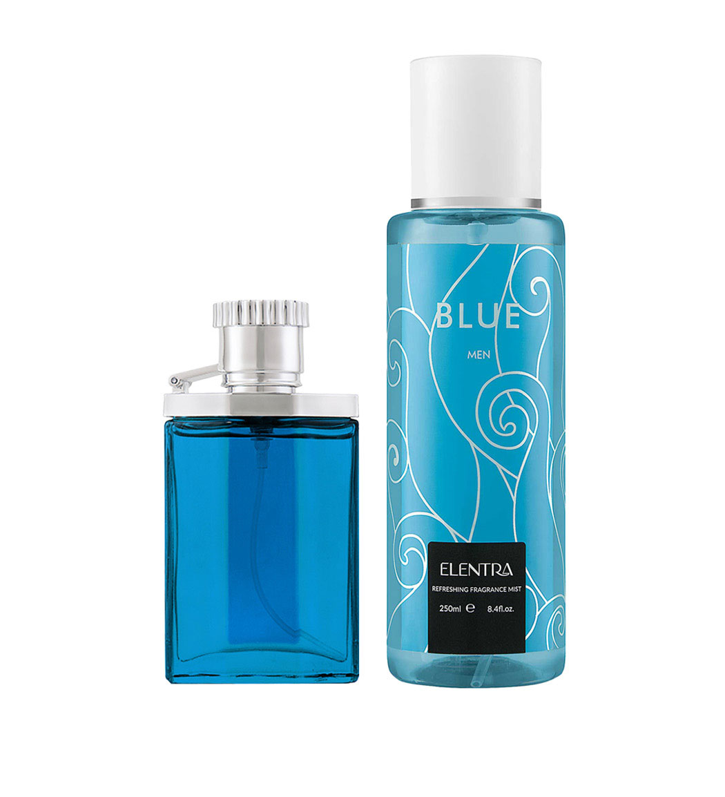 عطر جیبی مردانه مدل Desire Blue به همراه بادی اسپلش مردانه مدل Blue