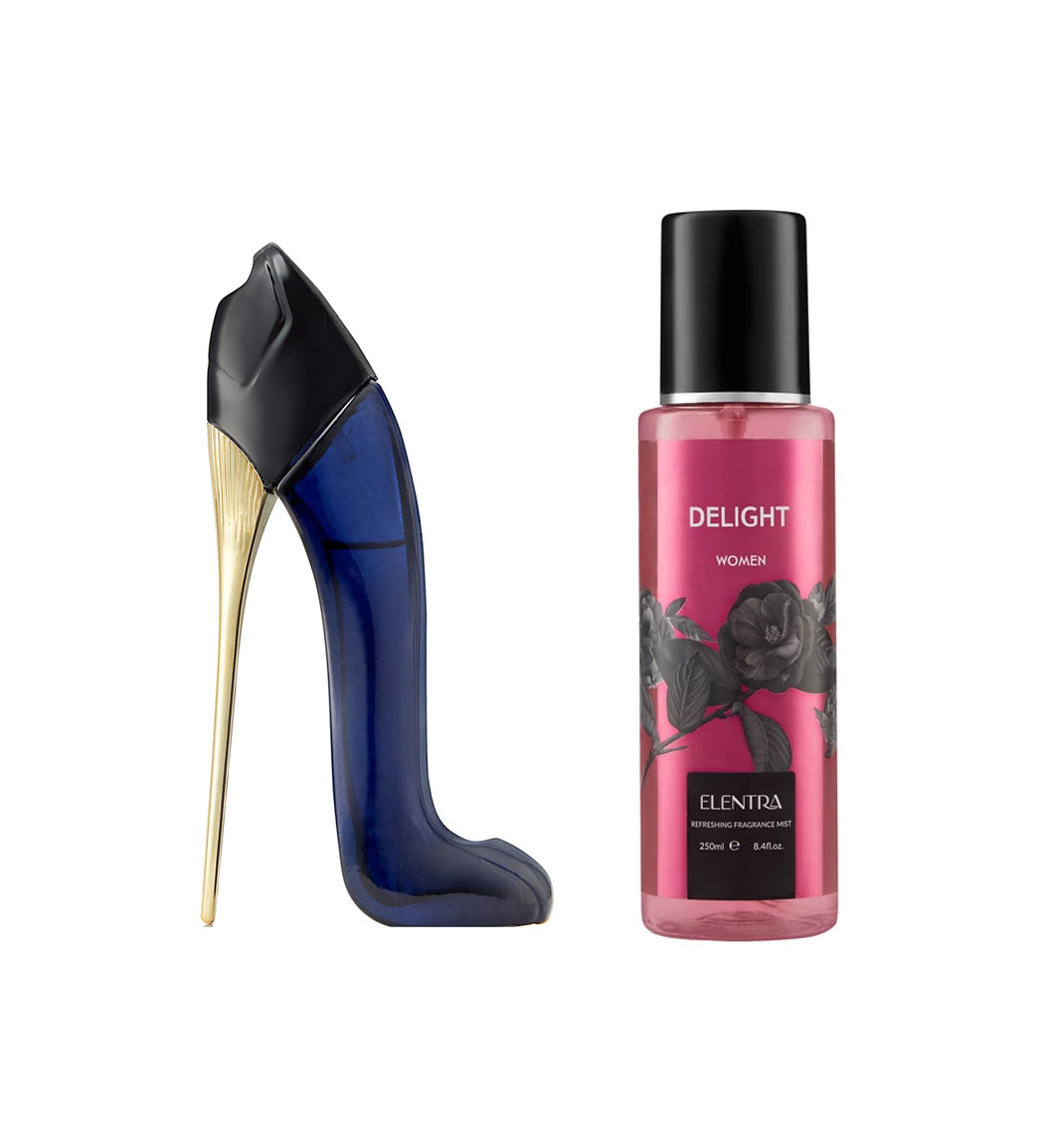 عطر جیبی زنانه تاینی مدل Good Girl به همراه بادی اسپلش زنانه مدل Delight