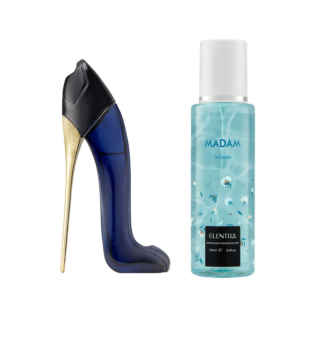 عطر جیبی زنانه تاینی مدل Good Girl به همراه بادی اسپلش زنانه مدل Madam