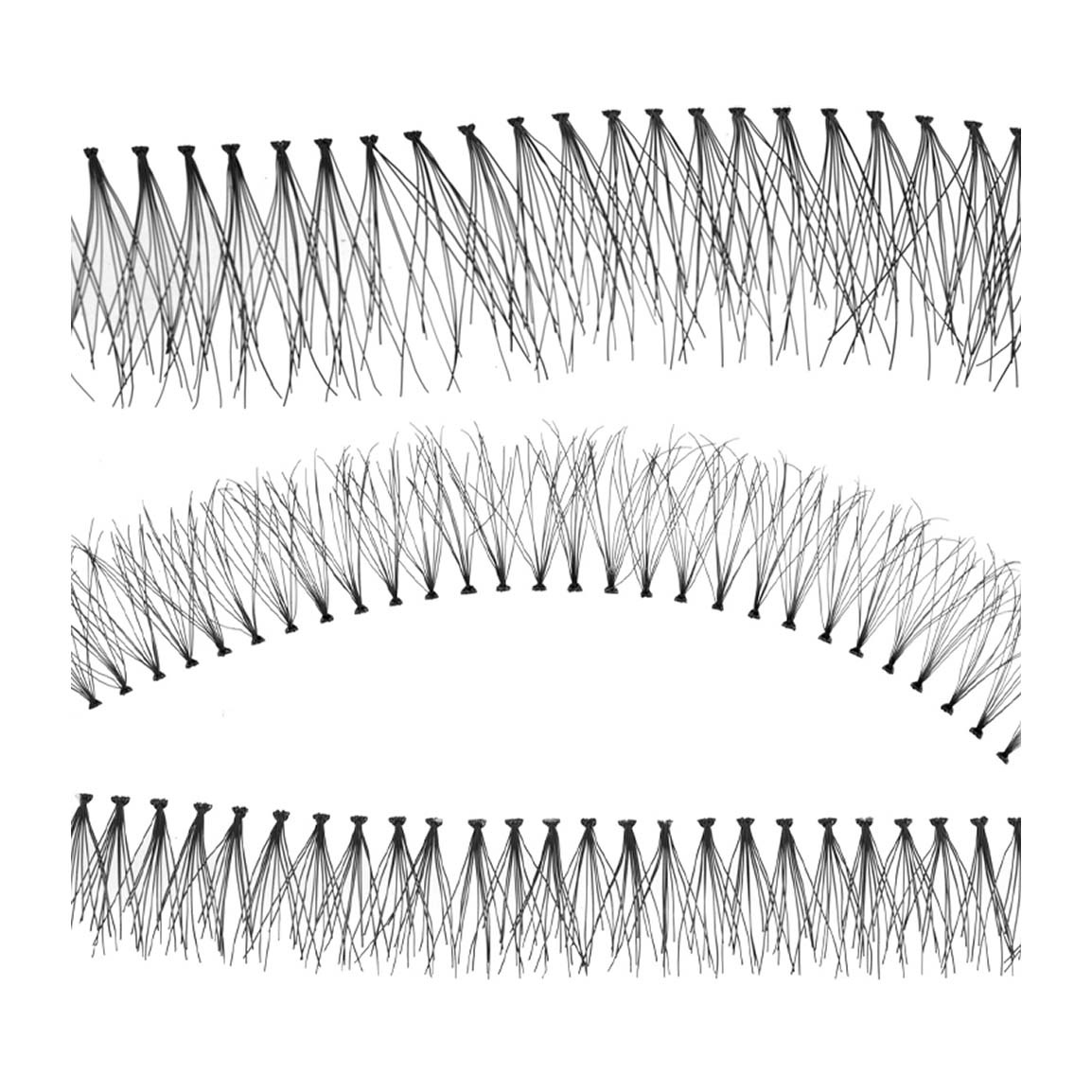 مژه ریسه ای سایز 8-12-14 بسته 3 عددی