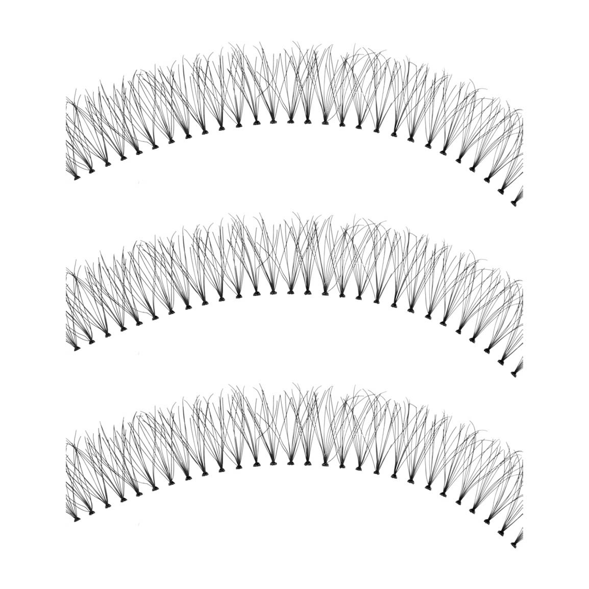 مژه ریسه ای سایز 12 بسته 3 عددی