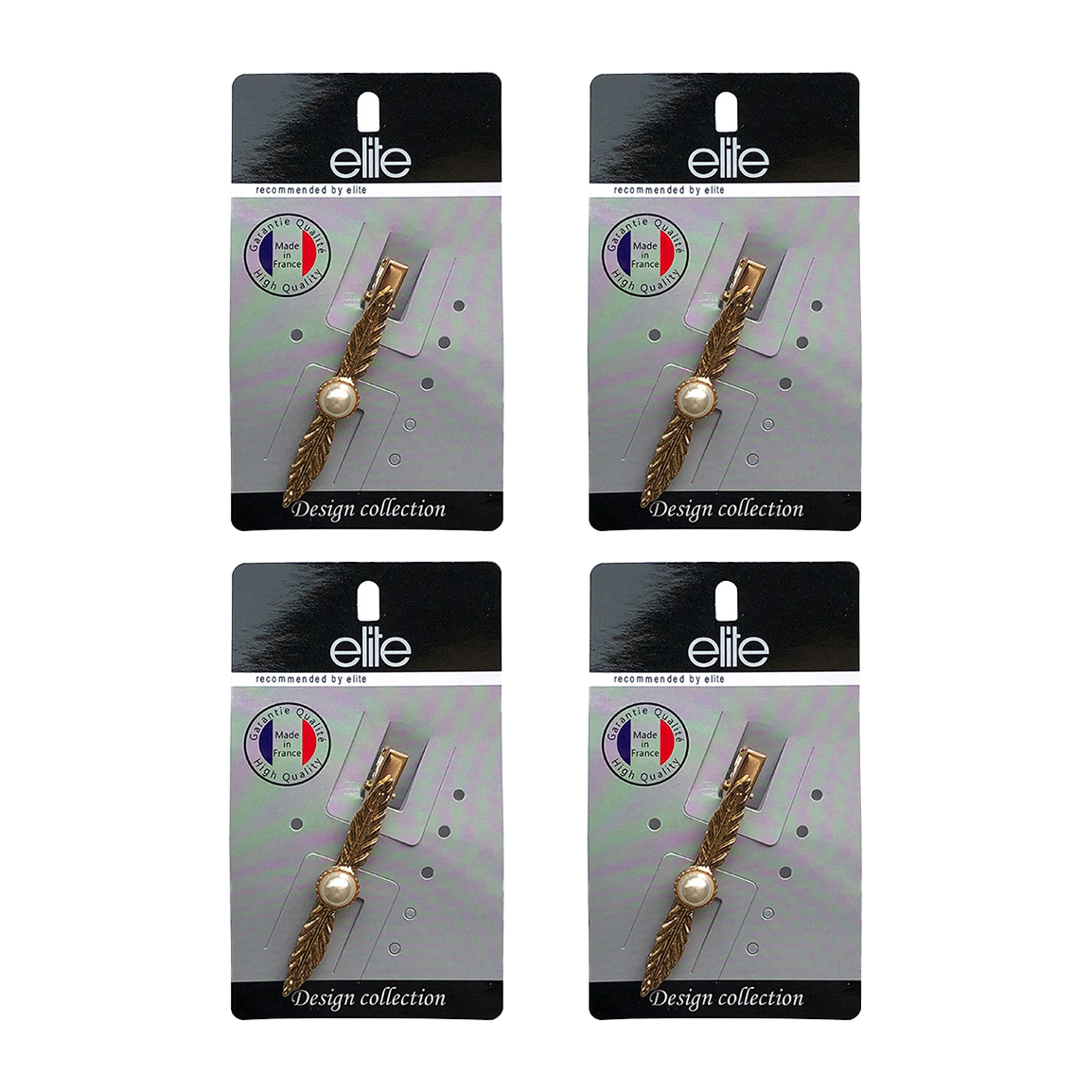 گیره مو فلزی بسته 4 عددی