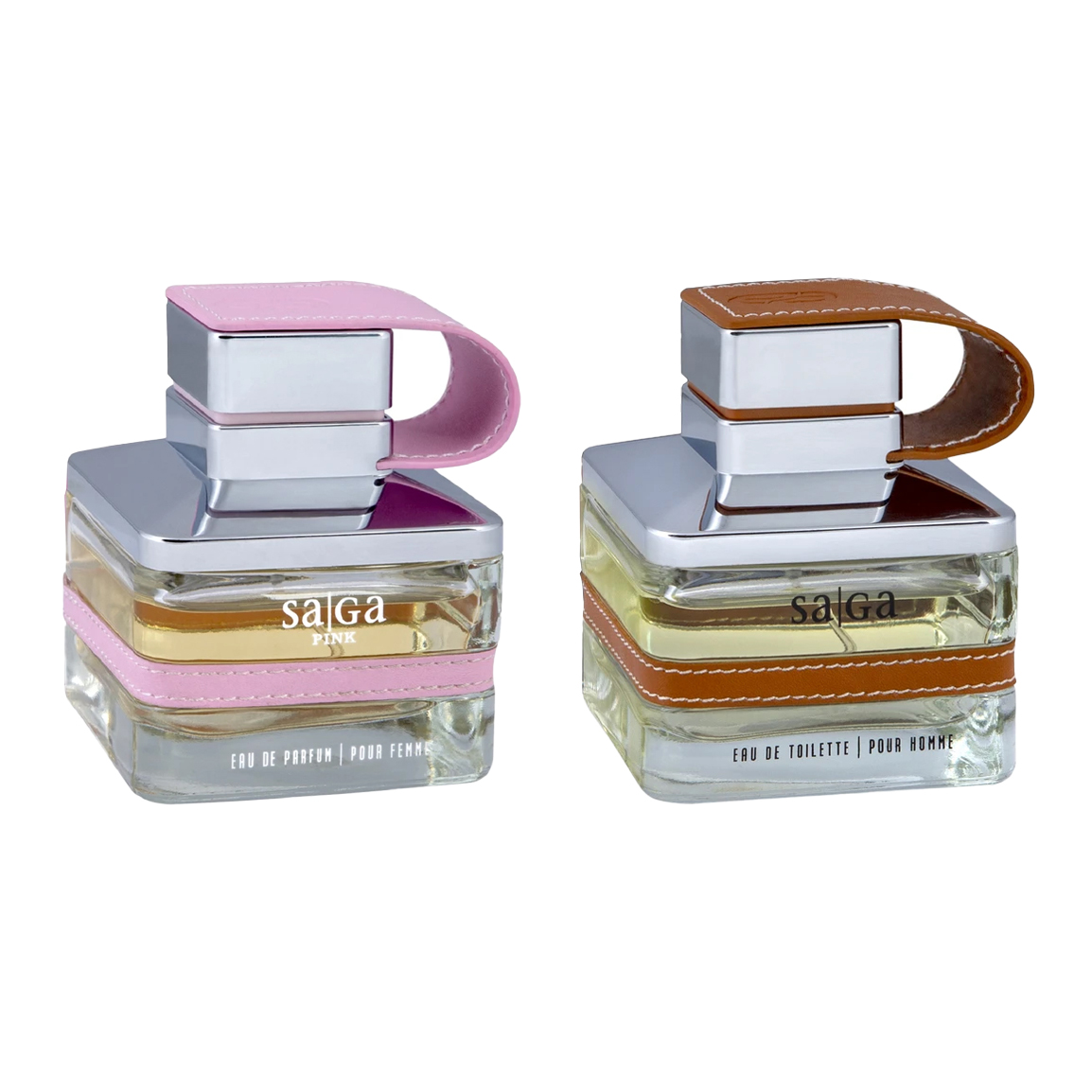 ادو پرفیوم زنانه مدل Saga حجم 100 میلی لیتر به همراه ادو پرفیوم مردانه مدل Saga حجم 100 میلی لیتر