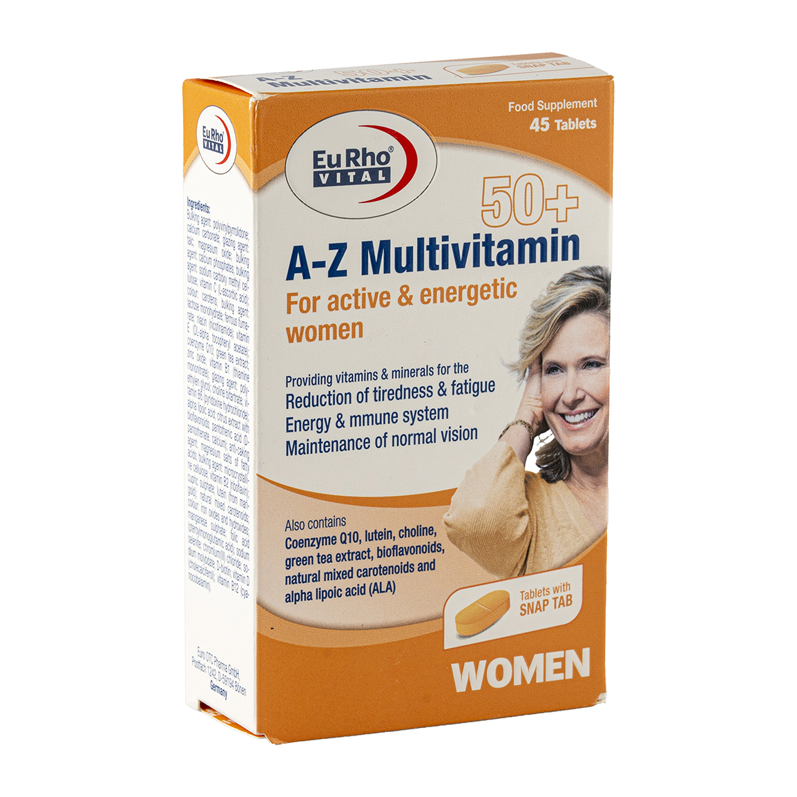 قرص مولتی ویتامین A و Z بانوان بالای 50 سال بسته 45 عدد