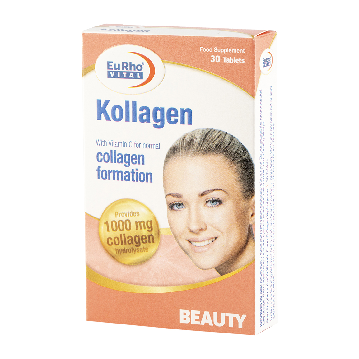 قرص کلاژن 1000 میلی گرم و ویتامین C بسته 30 عددی