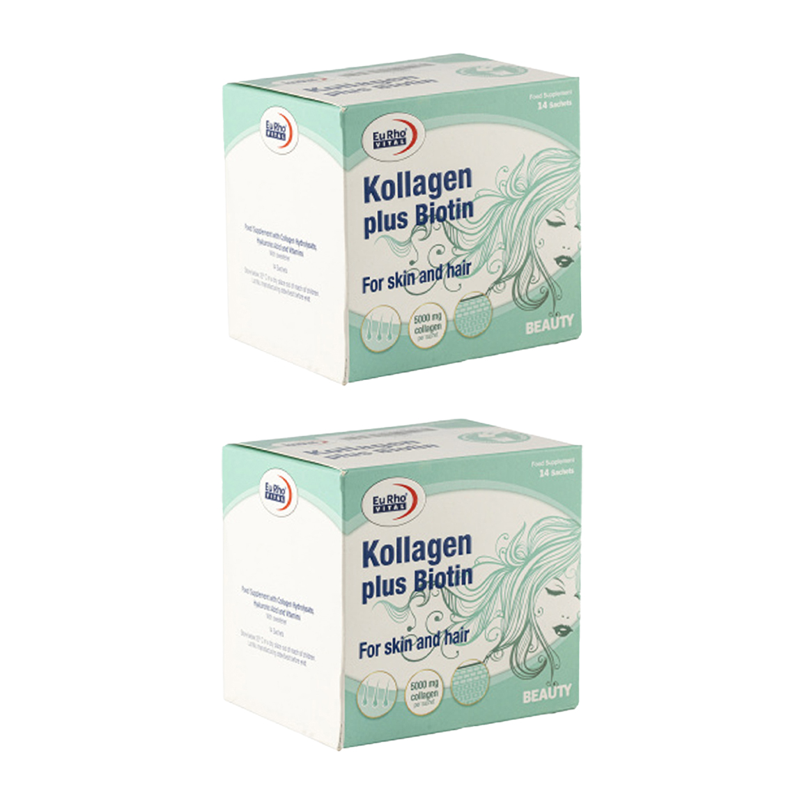 پک 2 عددی ساشه کلاژن پلاس بیوتین با طعم پرتقال بسته 14 عددی