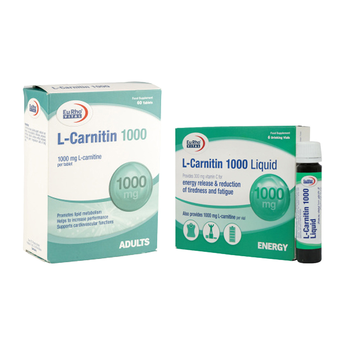 پک 2 عددی ویال ال کارنتین 1000 و قرص ال کارنتین 1000