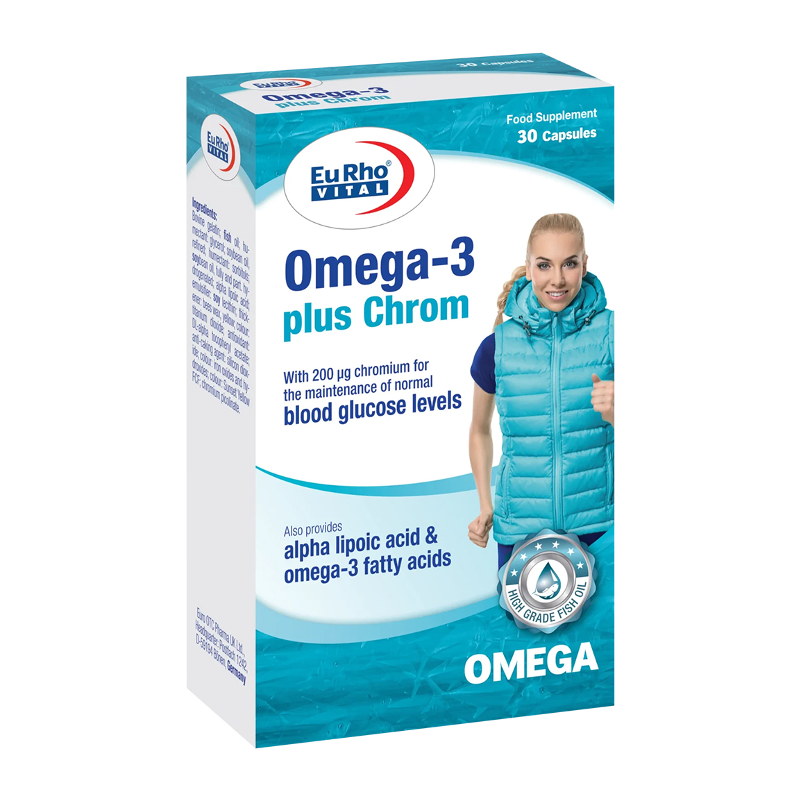 کپسول امگا 3 پلاس کروم بسته 30 عددی