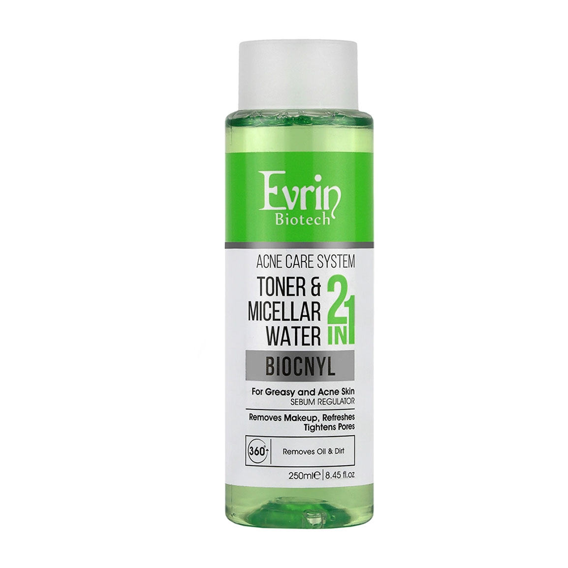 محلول آرایش پاک کن 2 در 1 مناسب پوست چرب و دارای آکنه حجم 250 میلی لیتر