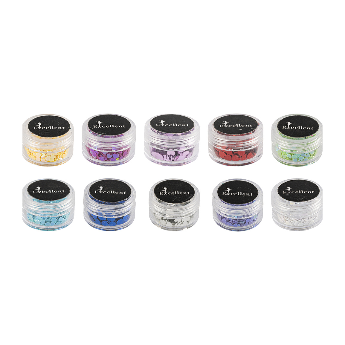 دیزاین ناخن مدل قلب  بسته 10 عددی با ارسال رنگ رندوم