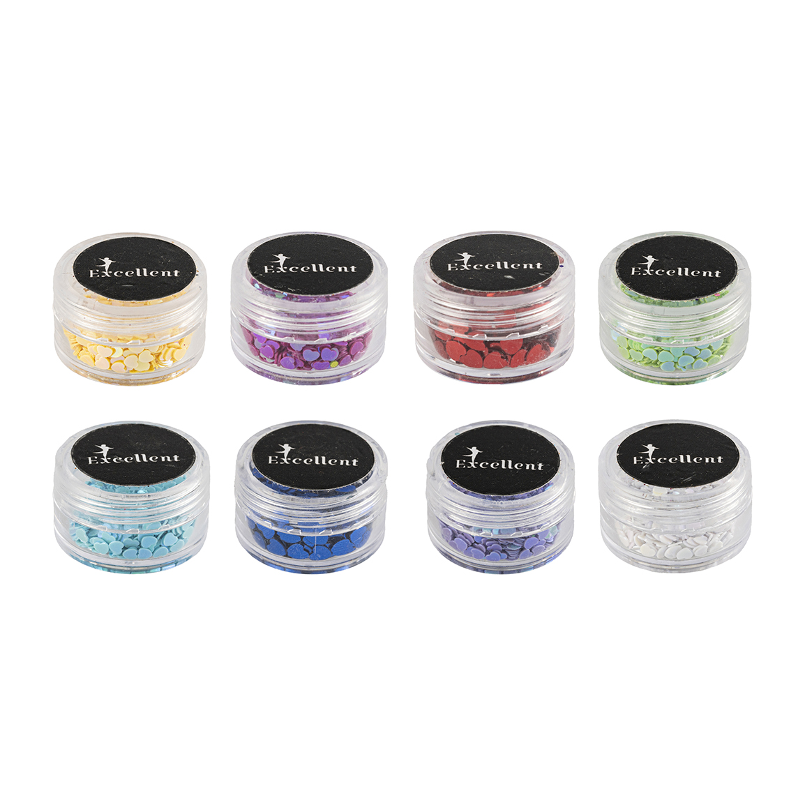 دیزاین ناخن مدل قلب  بسته 8 عددی با ارسال رنگ رندوم