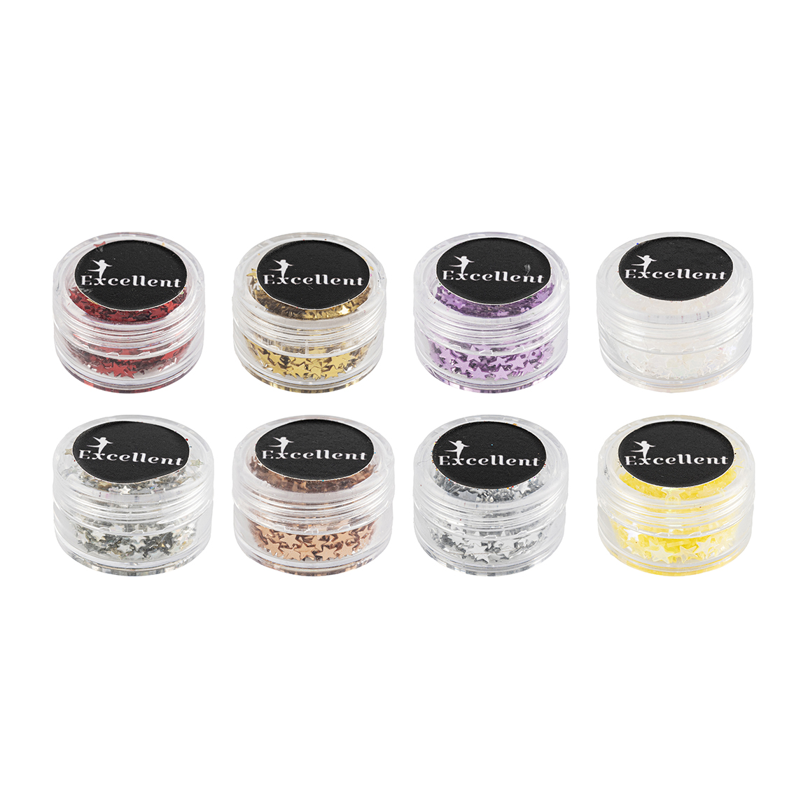 دیزاین ناخن مدل ستاره  بسته 8 عددی با ارسال رنگ رندوم