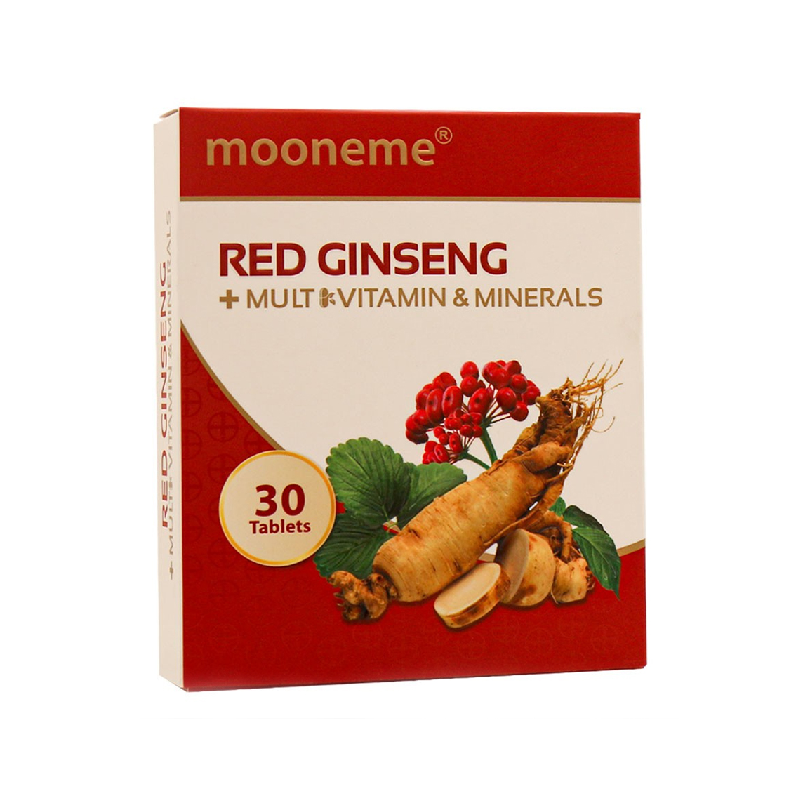 قرص رد جینسینگ و مولتی ویتامین مینرال بسته 30 عددی وزن 90 گرم