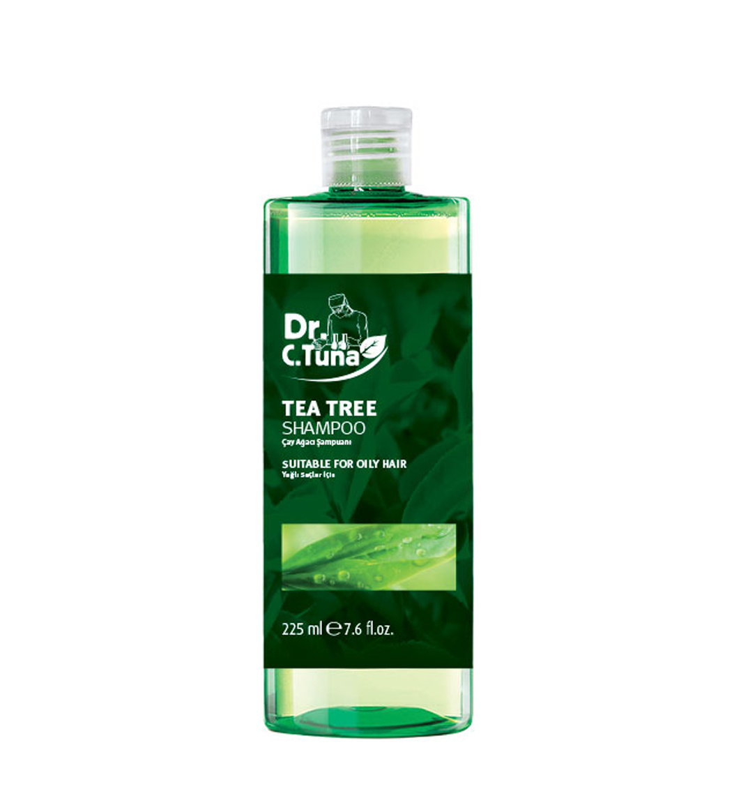 شامپو ضد شوره و براق کننده حاوی عصاره درخت چای مناسب موهای چرب 225میل دکتر سی تونا