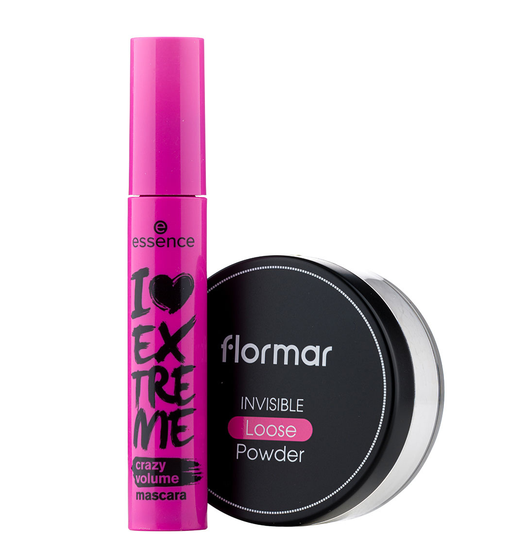 پک پودر تثبیت کننده آرایش فلورمار مدل Invisible و ریمل صورتی