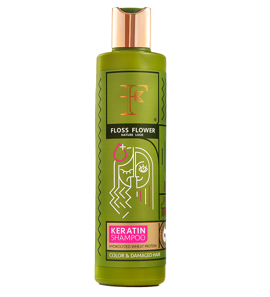 شامپو بدون سولفات کراتینه موهای رنگ شده و آسیب دیده حجم 250 میل