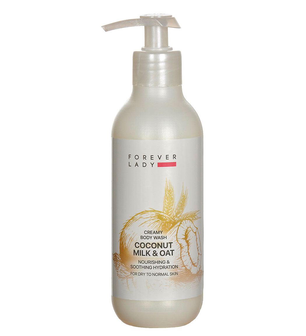 شامپو بدن کرمی مدل شیر نارگیل و جو حجم 300 میل