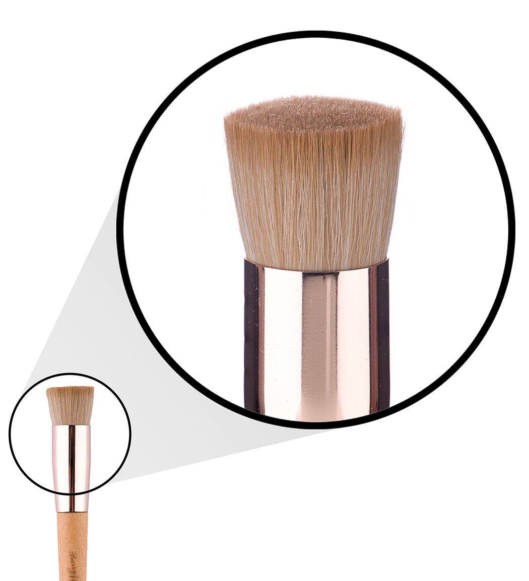 براش کرم پودر دسته چوبی