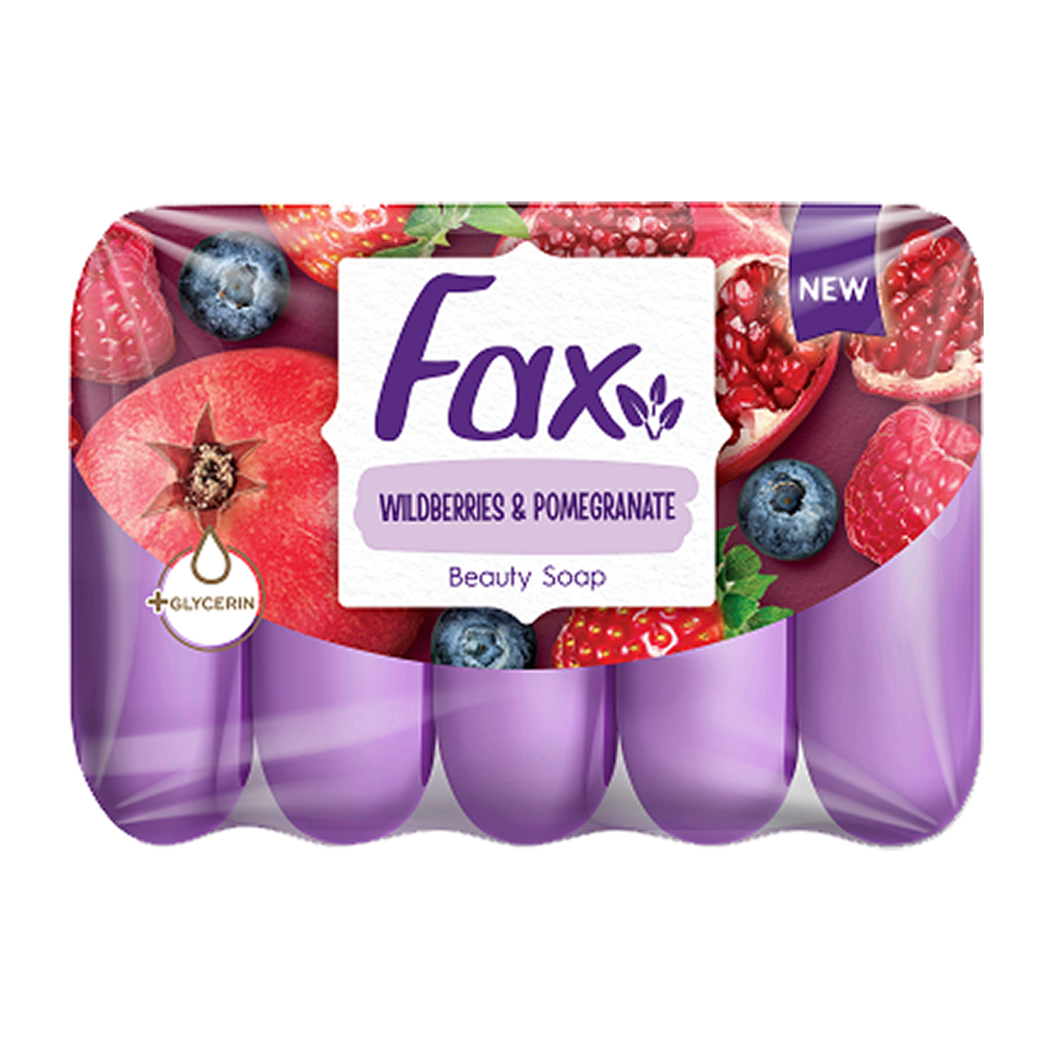 صابون حاوی رایحه میوه های جنگلی و انار بسته 5 عددی