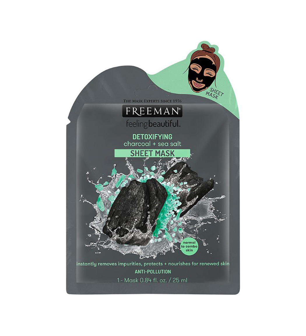 ماسک ورقه ای پاکسازی کننده صورت ذغال و نمک دریایی 25 میلی لیتر