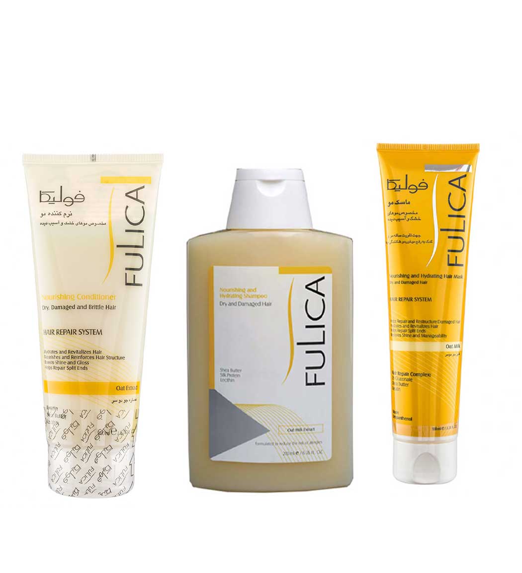 پک ماسک مو به همراه شامپو و نرم کننده مناسب موهای خشک و آسیب دیده