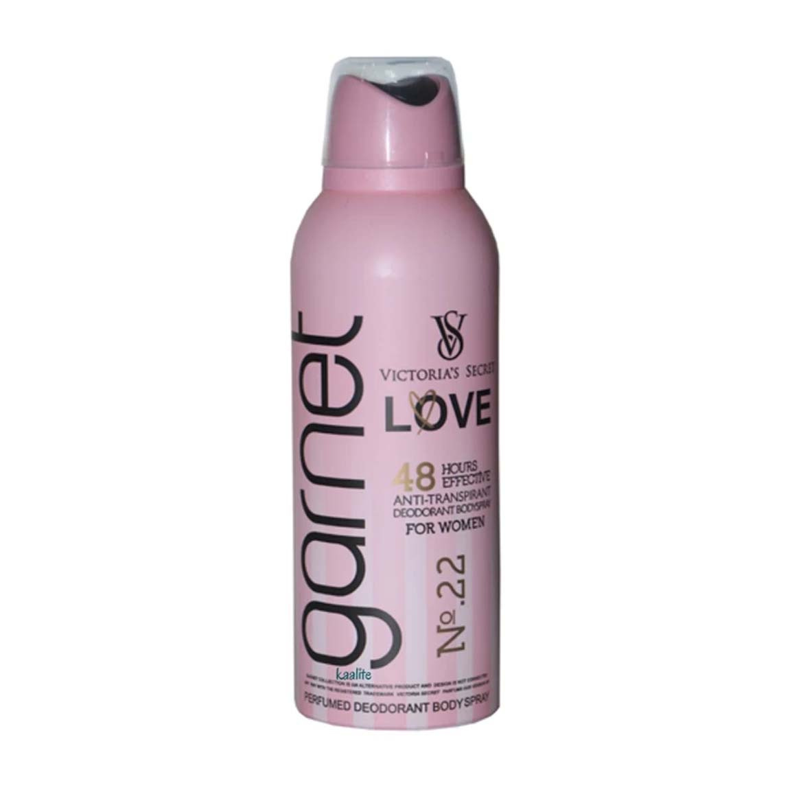 اسپری خوشبو کننده بدن زنانه مدل Victoria Secret Love شماره 22 حجم 200 میلی لیتر