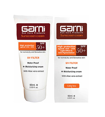 کرم ضد آفتاب فاقد رنگ مخصوص پوست خشک و حساس