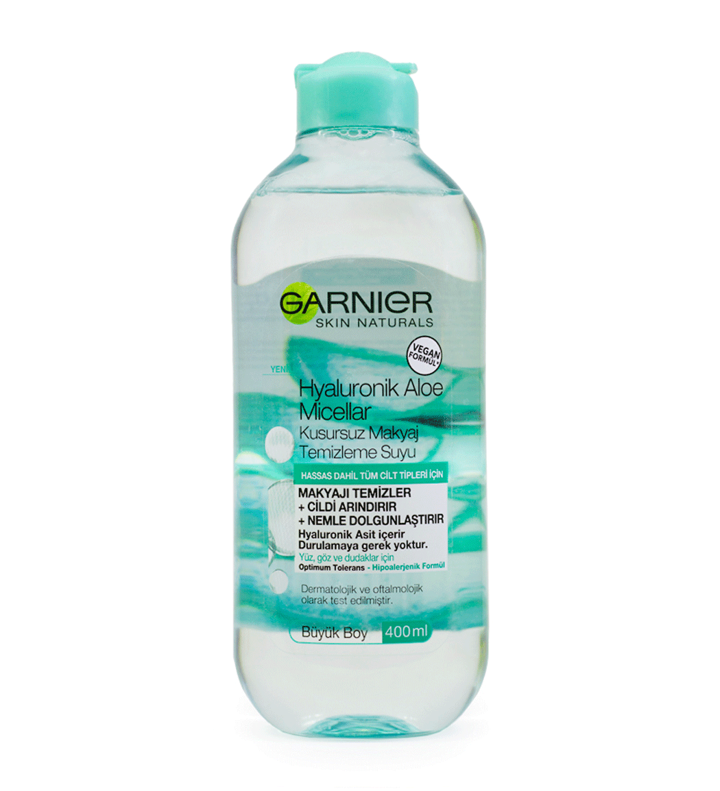محلول آرایش پاک کن میسلار آلوئه ورا و هیالورونیک اسید مناسب انواع پوست 400 میل