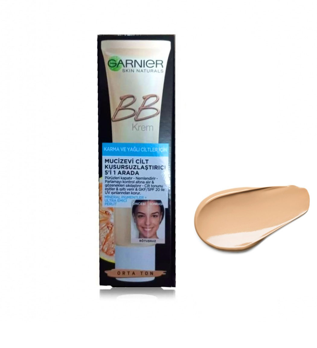 بی بی کرم رنگ متوسط SPF 20 مناسب پوست چرب و مختلط 40 میل ساخت ترکیه
