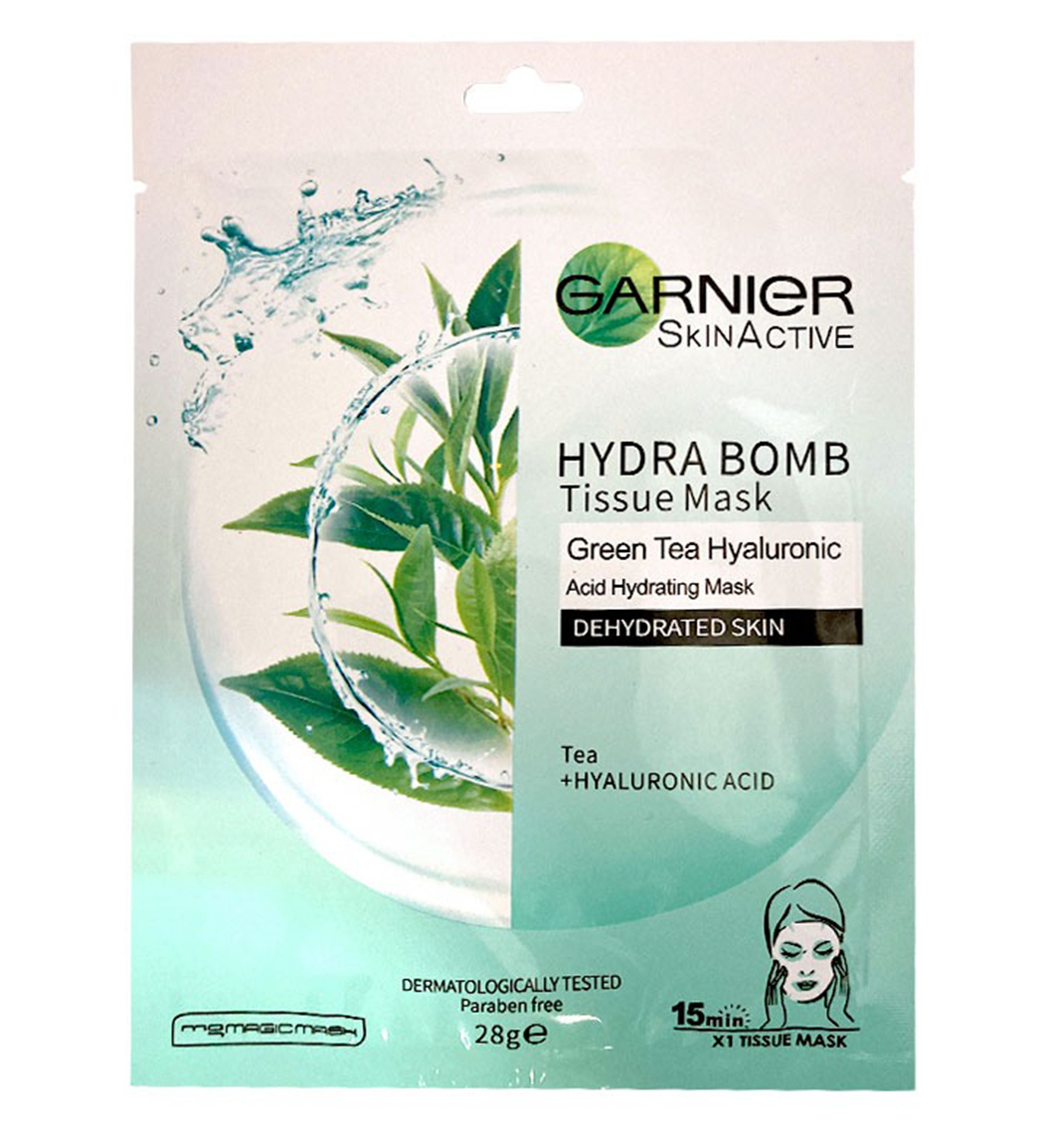 ماسک ورقه ای بمب آبرسان حاوی عصاره چای سبز مناسب انواع پوست بسته تک عددی