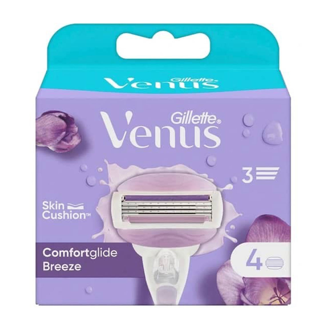 یدک تیغ اصلاح بانوان ونوس بنفش 4 عددی