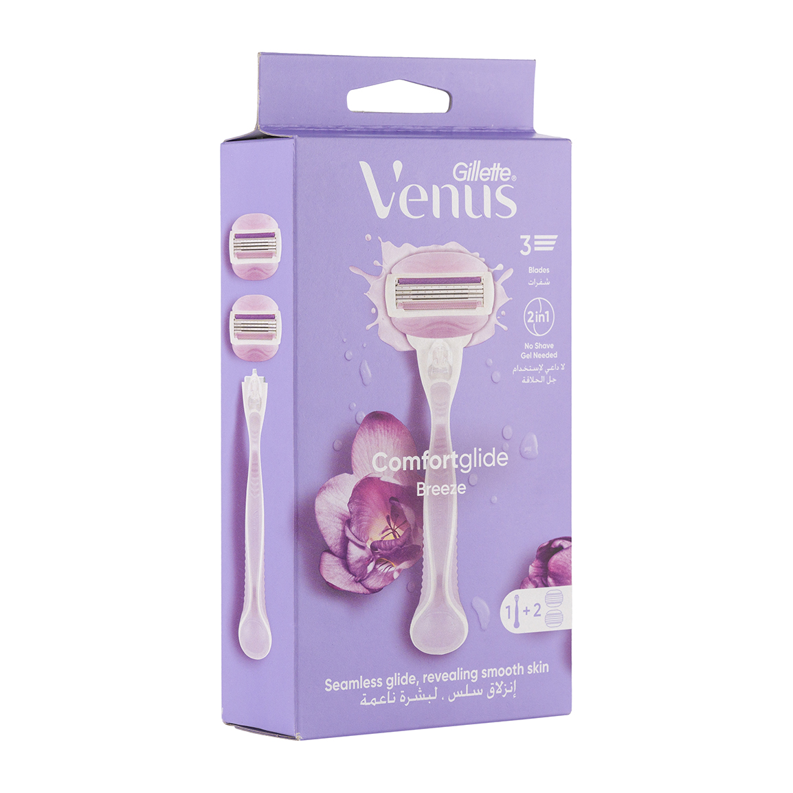 تیغ اصلاح بانوان ونوس (بنفش) به همراه یک یدک