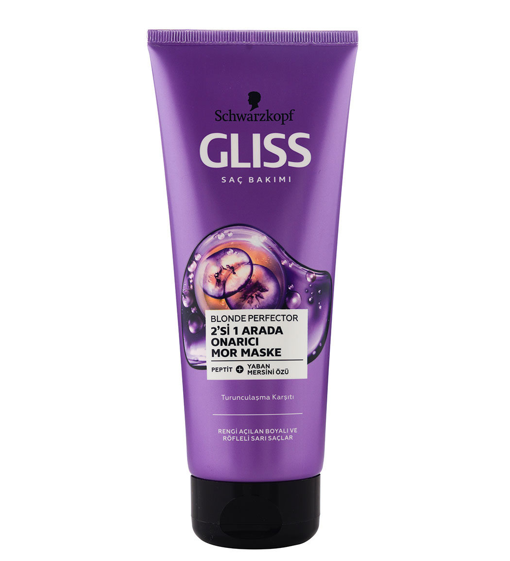 ماسک مو 2 در 1 ضد قرمزی و ترمیم کننده مناسب موهای بلوند حجم 200 میل گلیس