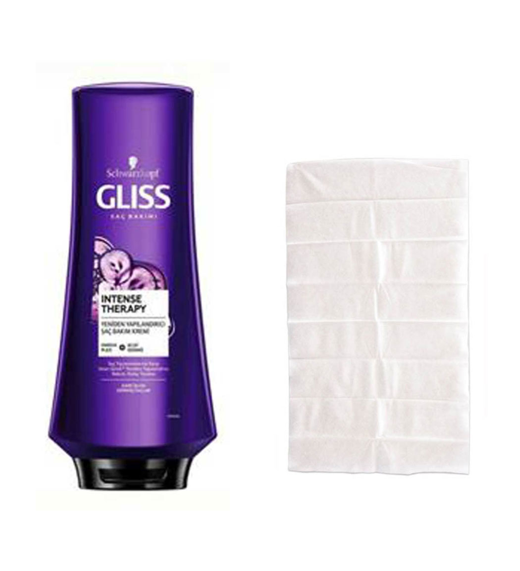 حوله هدیه به همراه نرم کننده مو Intense Therapy حجم 360 میل