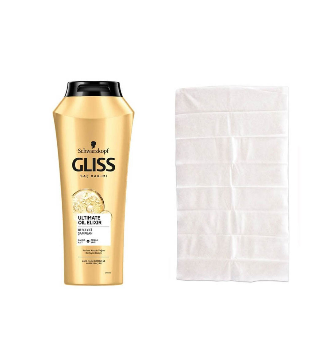 حوله هدیه به همراه شامپو ترمیم کننده موهای ضعیف و آسیب دیده حجم 500 میل