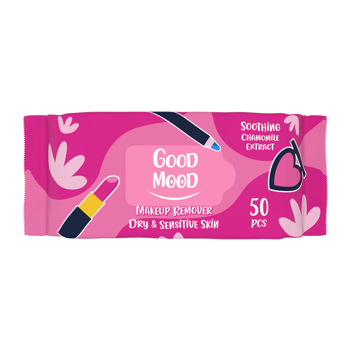 دستمال مرطوب آرایشی مناسب پوست خشک و حساس بسته 50 عددی