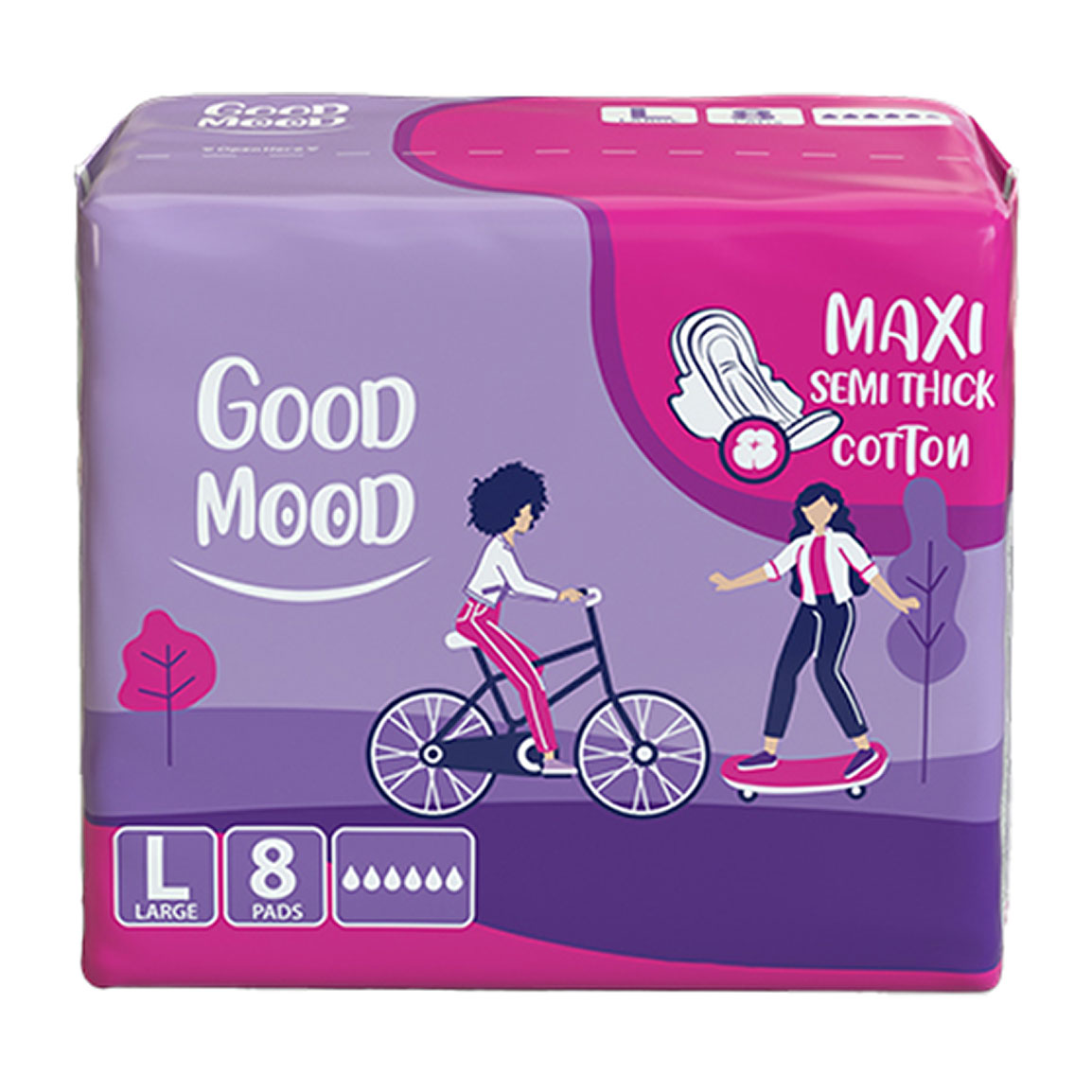 نوار بهداشتی مکسی نیمه ضخیم سایز بزرگ 8 عددی