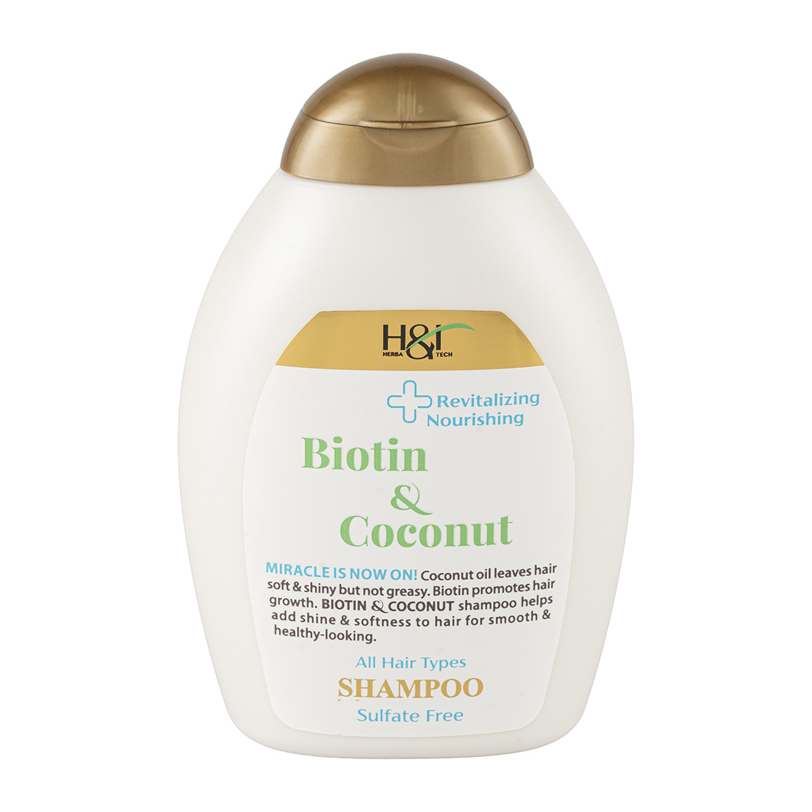 شامپو احیا کننده و مغذی حاوی بیوتین و نارگیل مناسب انواع مو حجم 385 میلی لیتر