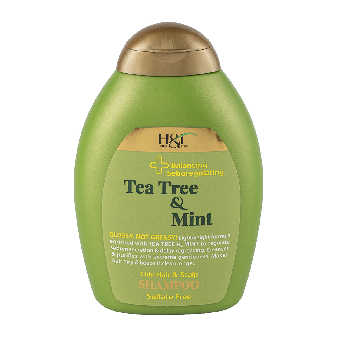 شامپو تنظیم کننده و متعادل کننده چربی حاوی روغن درخت چای و نعنا مناسب موی چرب حجم 385 میلی لیتر