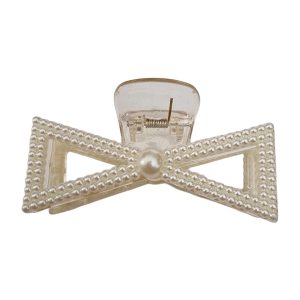 کلیپس مو زنانه پاپیون تمام مروارید کد 01