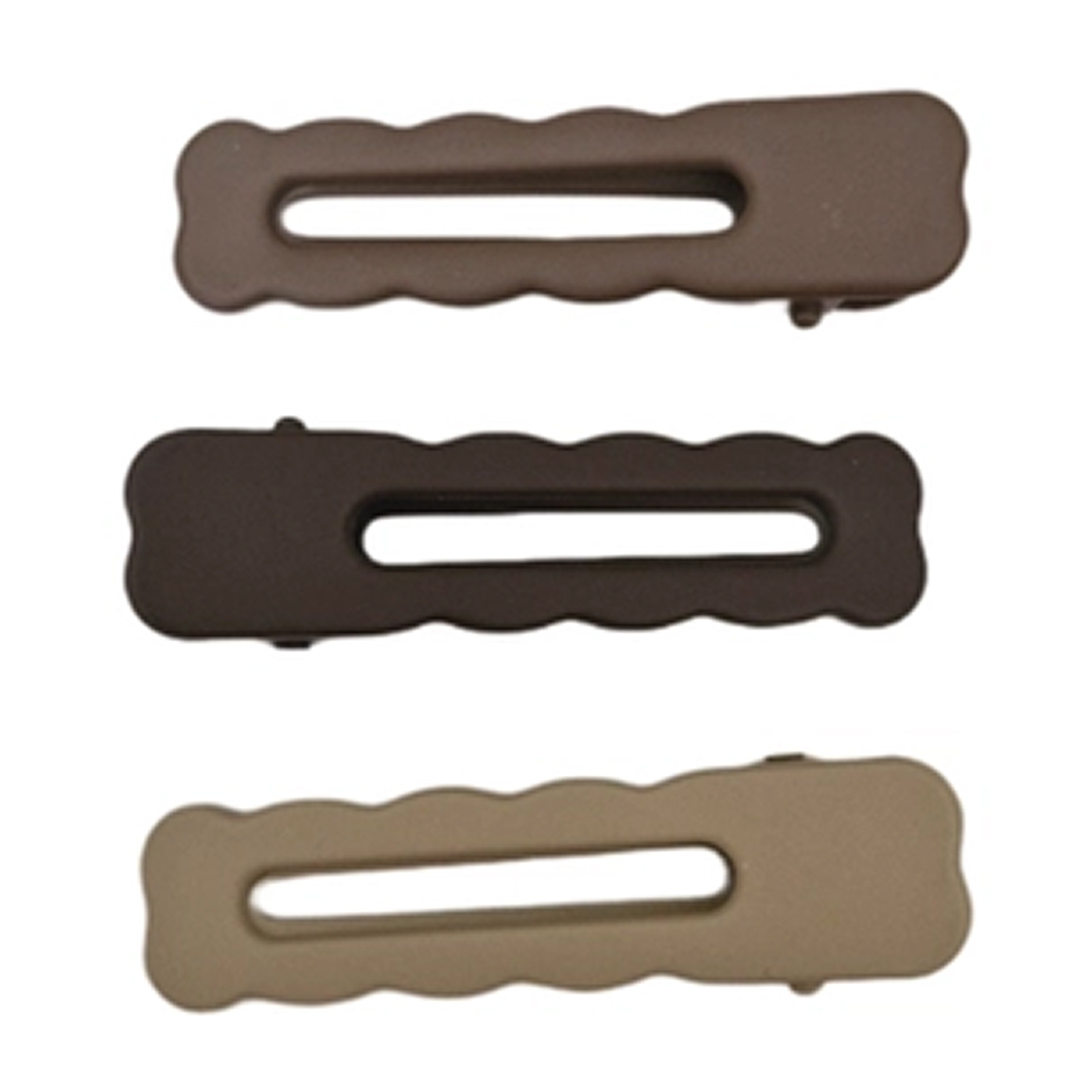 گیره مو دخترانه  مدل مستطیل ابری کد 70 بسته 3 عددی