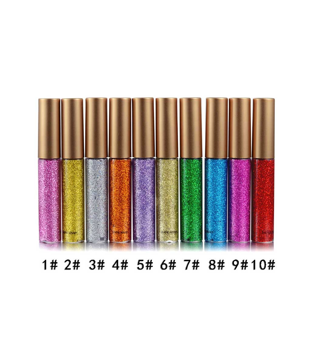 پک خط چشم رنگی شاین دار 10 عدد