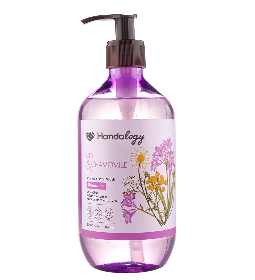 مایع دستشویی آروماتیک با رایحه زنبق بنفش و بابونه حجم 500 گرم