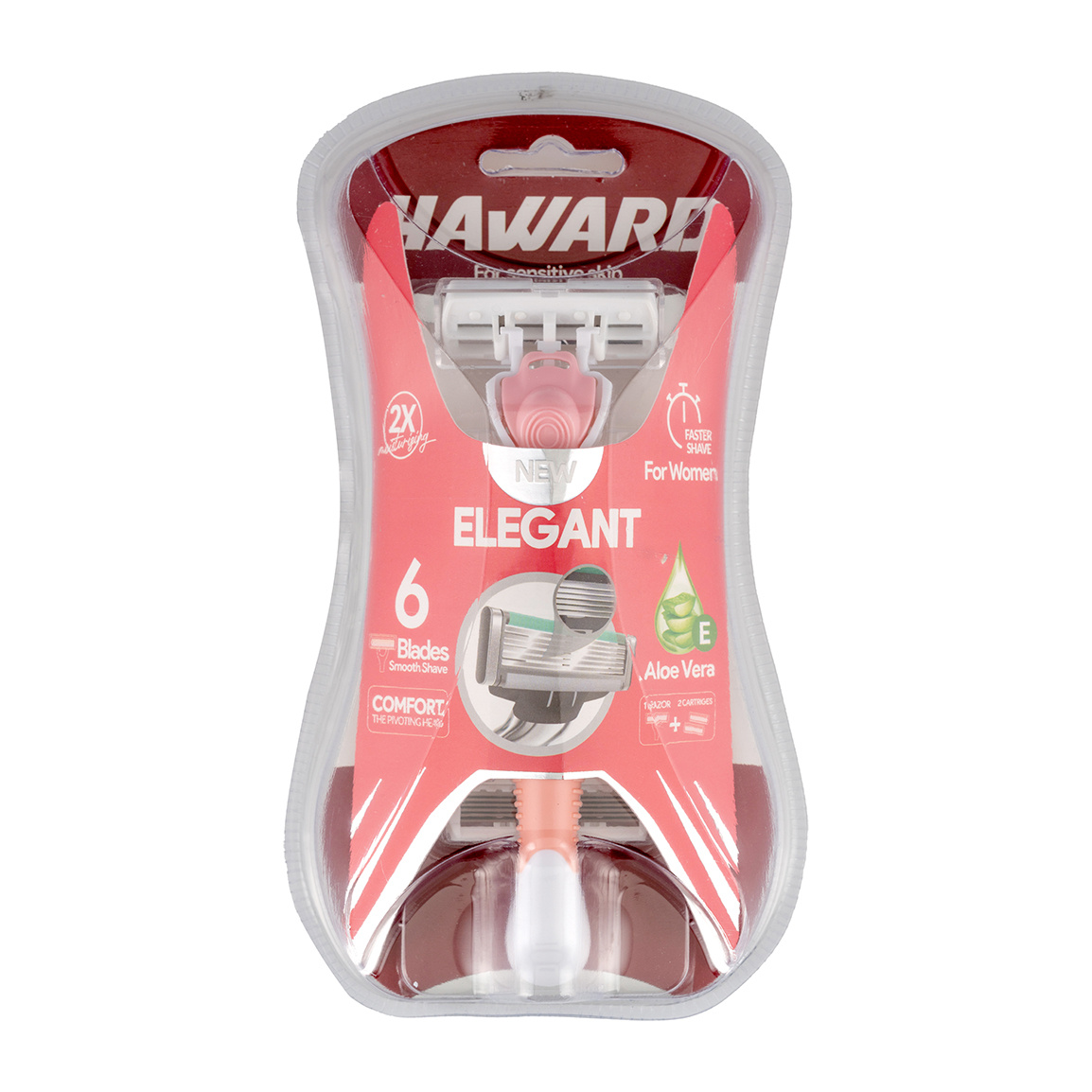 تیغ اصلاح شش لبه زنانه مدل Elegant وزن 100 گرم