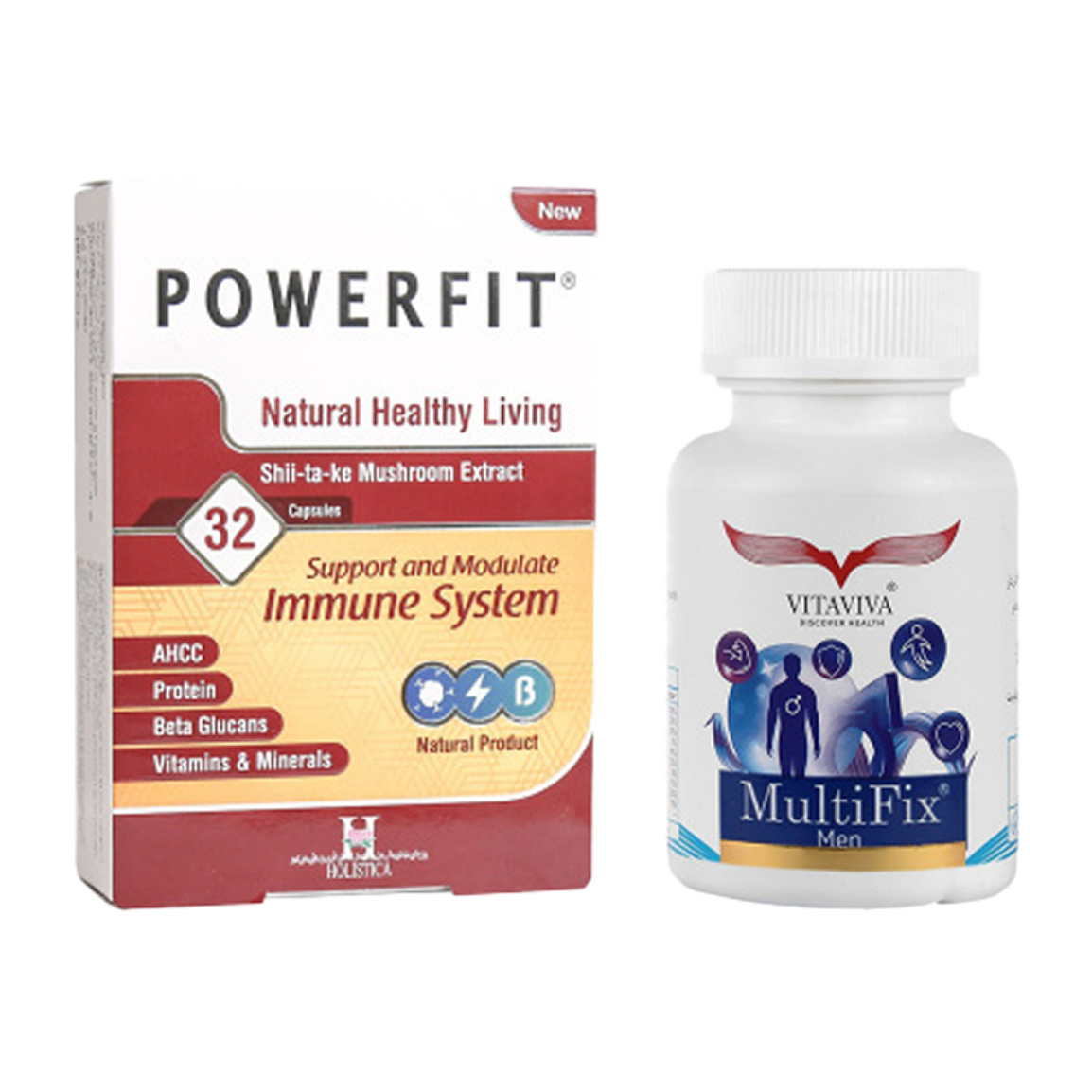 پک دو عددی قرص ویتاویوا مدل Multifix مناسب آقایان بسته 60 عددی و کپسول پاور فیت بسته 32 عددی