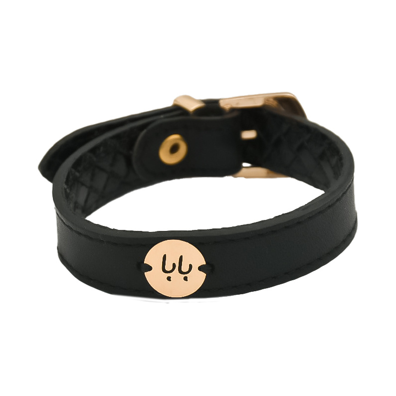 دستبند طلا 18 عیار مردانه بابا