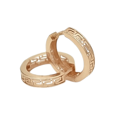 گوشواره طلا 18 عیار امگا دایره ورساچه (کم اجرت)