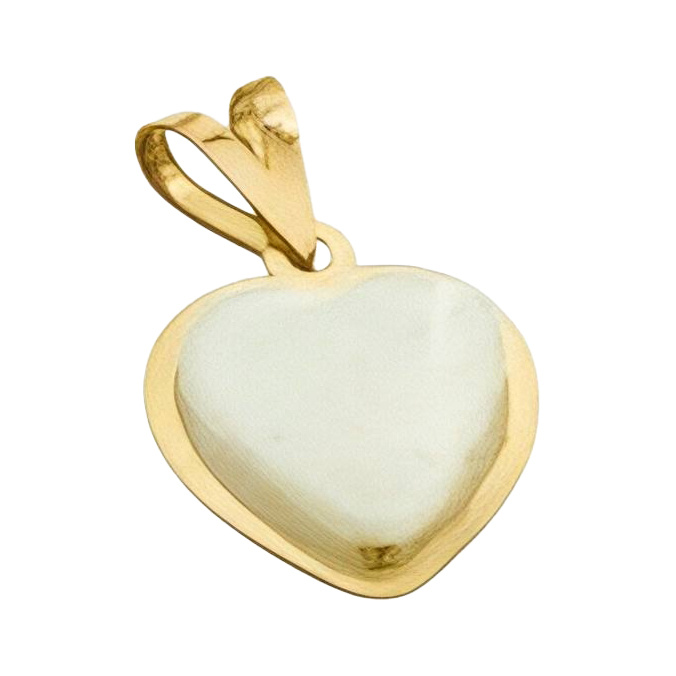 پلاک طلا 18 عیار قلب صدفی