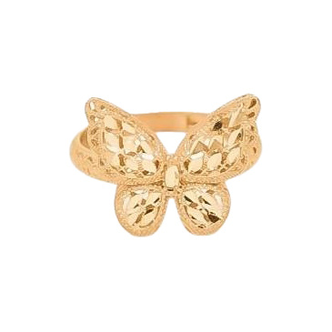 انگشتر طلا 18 عیار فیوژن پروانه (کم اجرت)